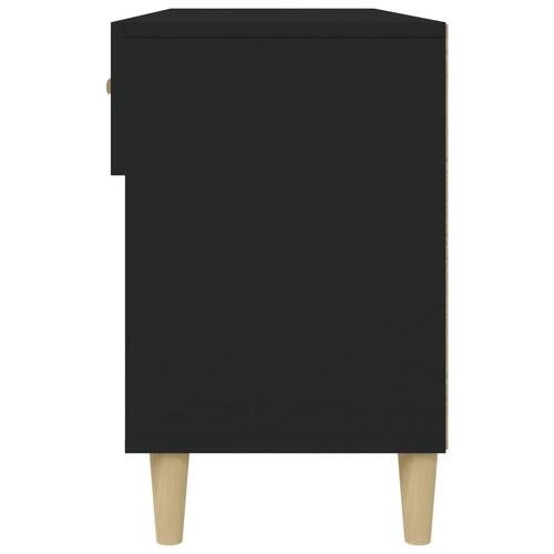 Skoreol 102x35x55 cm konstrueret træ sort