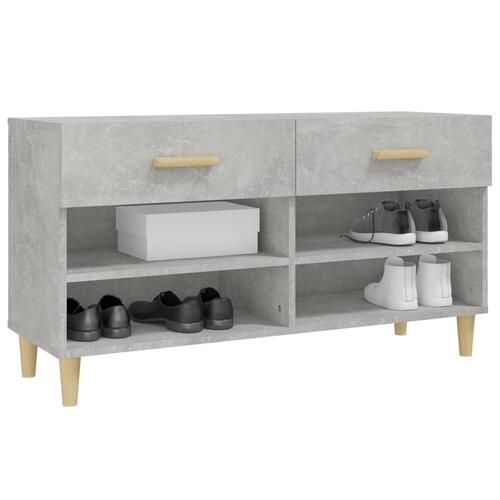Skoreol 102x35x55 cm konstrueret træ betongrå