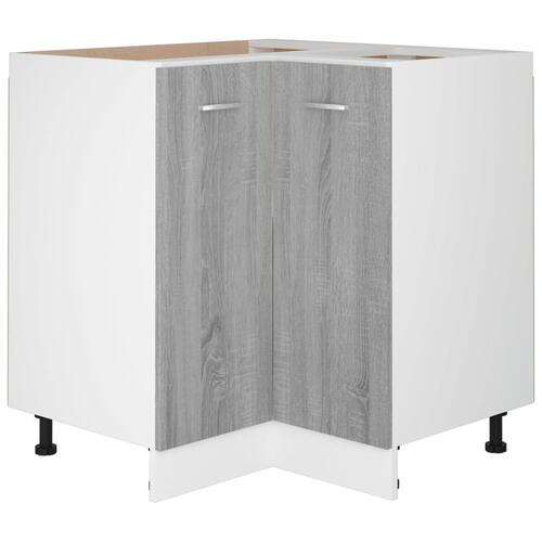 Køkkenskab 75,5x75,5x81,5 cm konstrueret træ grå sonoma-eg