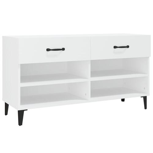 Skoreol 102x35x55 cm konstrueret træ hvid