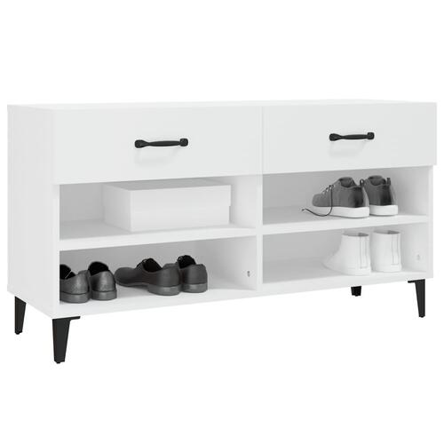 Skoreol 102x35x55 cm konstrueret træ hvid