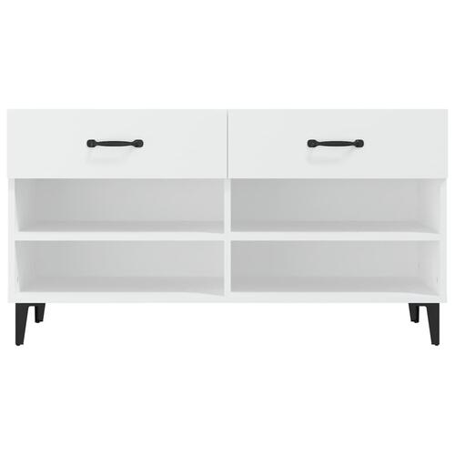 Skoreol 102x35x55 cm konstrueret træ hvid