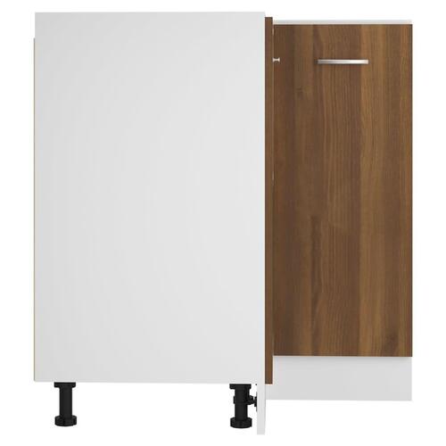 Køkkenskab 75,5x75,5x81,5 cm konstrueret træ brun egetræsfarve