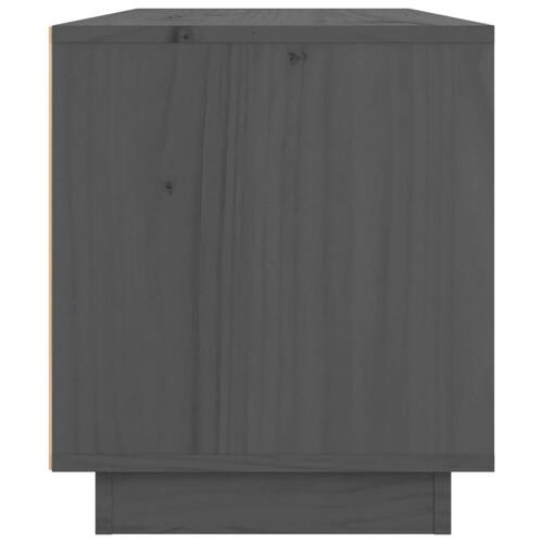 Tv-bord 80x34x40 cm massivt fyrretræ grå