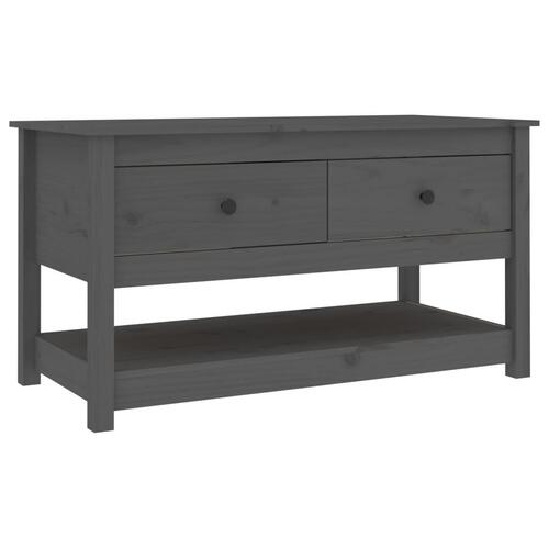 Sofabord 102x49x55 cm massivt fyrretræ grå