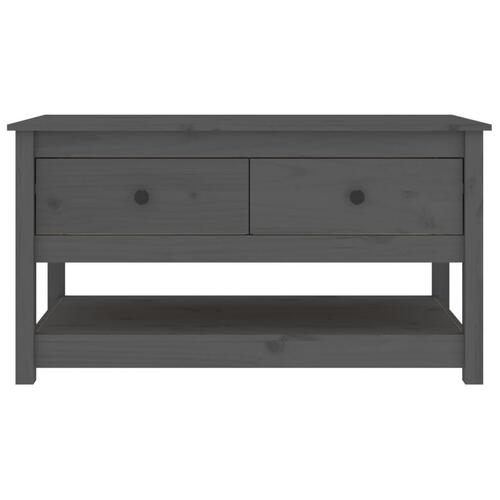Sofabord 102x49x55 cm massivt fyrretræ grå