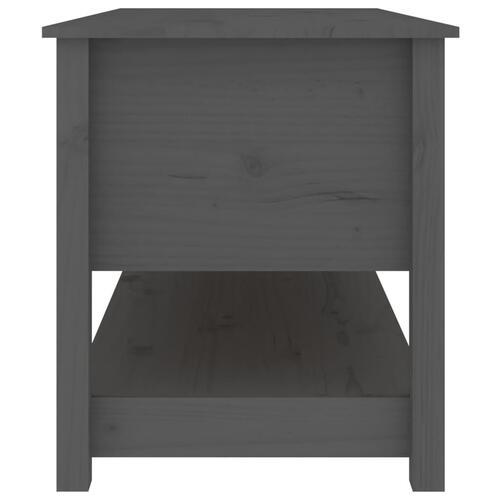 Sofabord 102x49x55 cm massivt fyrretræ grå