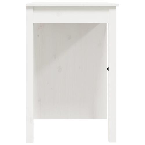 Skrivebord 100x50x75 cm massivt fyrretræ hvid