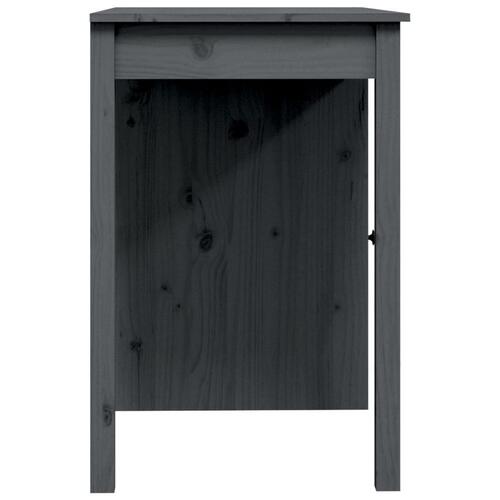 Skrivebord 100x50x75 cm massivt fyrretræ grå