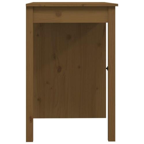 Skrivebord 100x50x75 cm massivt fyrretræ gyldenbrun