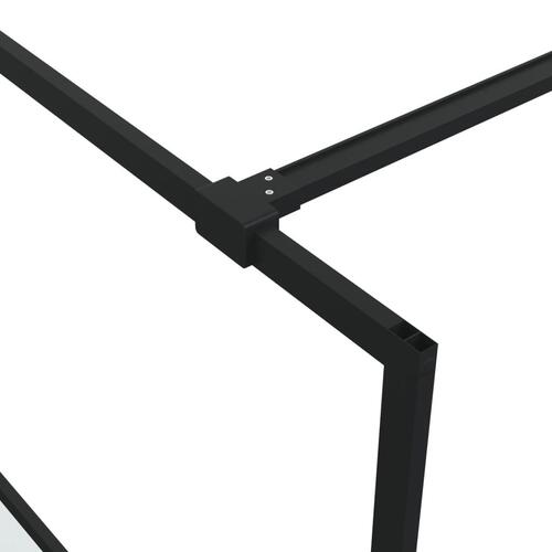 Brusevæg 80x195 cm halvmatteret sikkerhedsglas sort