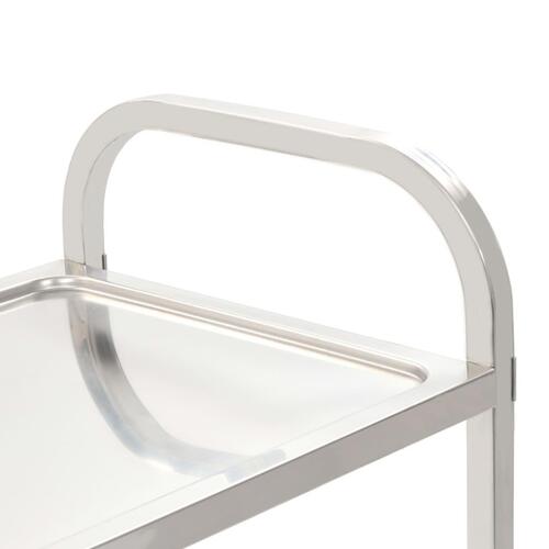 Køkkenvogn med 3 hylder 95x45x83,5 cm rustfrit stål