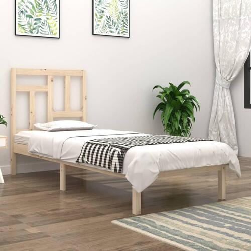 Sengeramme uden madras 90x190 cm massivt fyrretræ