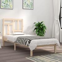 Sengeramme uden madras 90x200 cm massivt fyrretræ