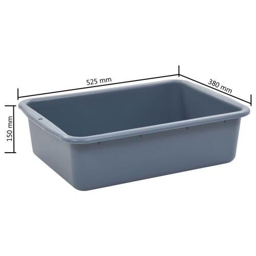 Køkkenvogn med plastikbeholdere 82x43,5x93 cm