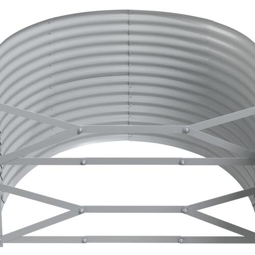 Plantekasse 249x100x68 cm pulverlakeret stål brun