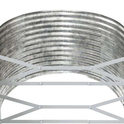 Plantekasse 554x100x68 cm pulverlakeret stål sølvfarvet
