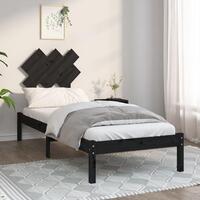 Sengeramme 75x190 cm Small Single massivt træ sort