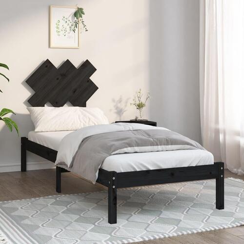 Sengeramme 75x190 cm Small Single massivt træ sort