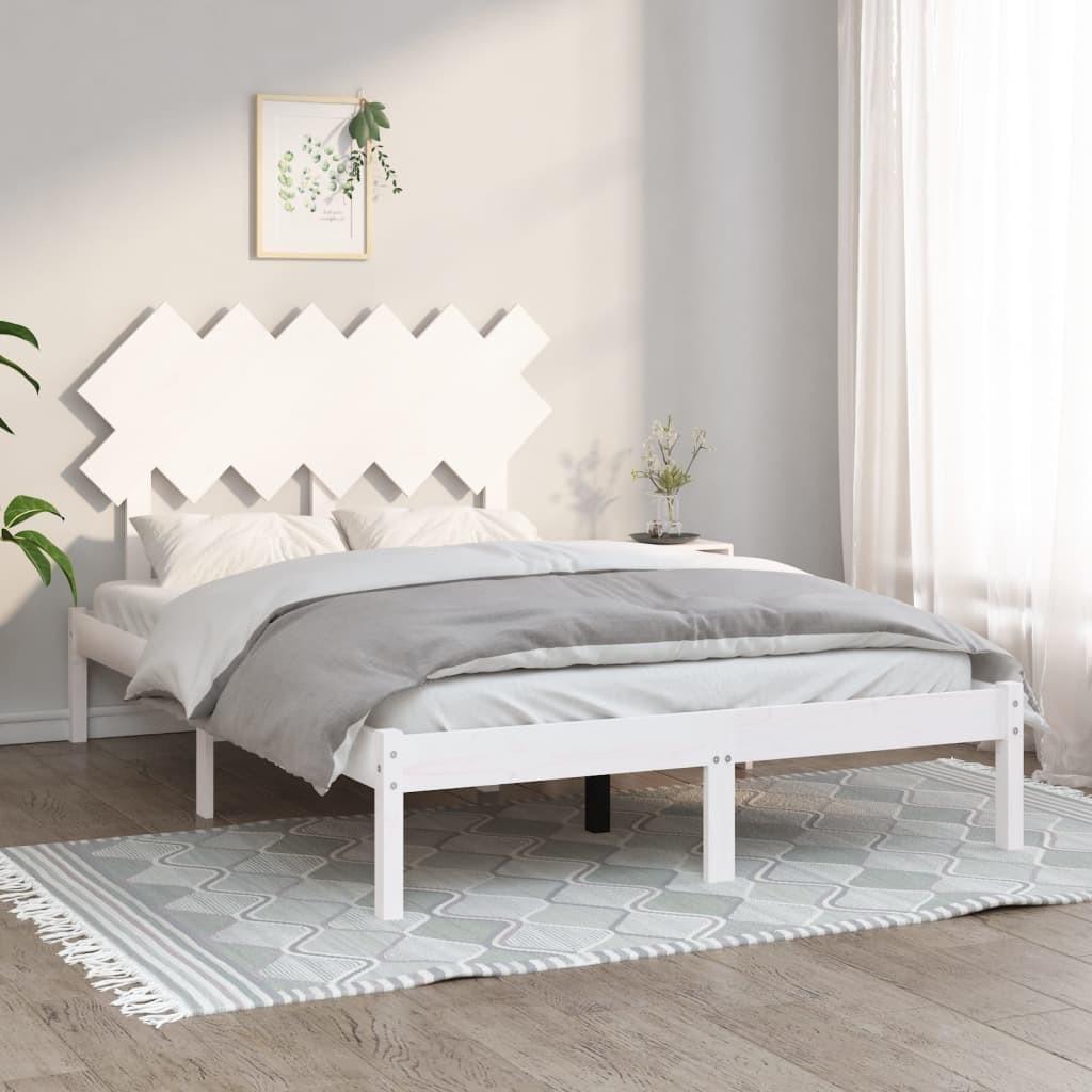 Sengeramme 120x190 cm Small Double massivt træ hvid
