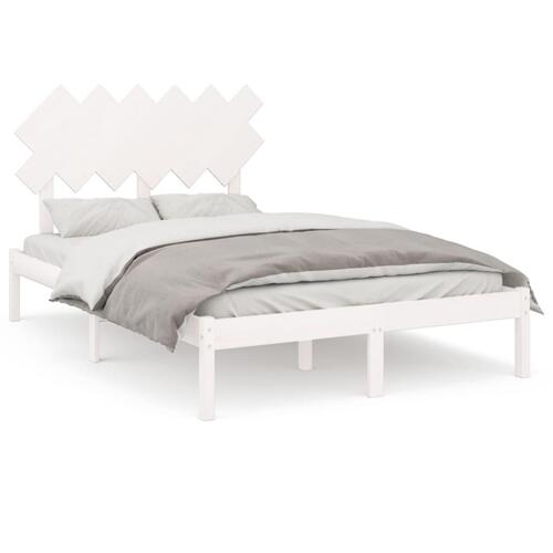 Sengeramme 120x190 cm Small Double massivt træ hvid