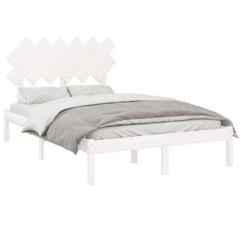 Sengeramme 120x190 cm Small Double massivt træ hvid