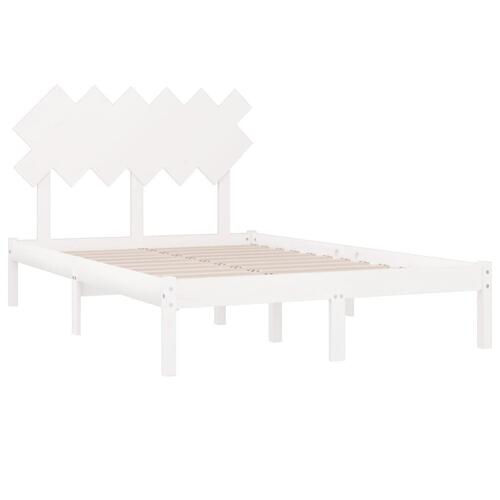 Sengeramme 120x190 cm Small Double massivt træ hvid