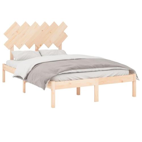 Sengeramme 135x190 cm dobbelt massivt træ