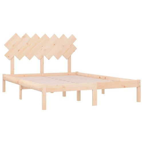 Sengeramme 135x190 cm dobbelt massivt træ