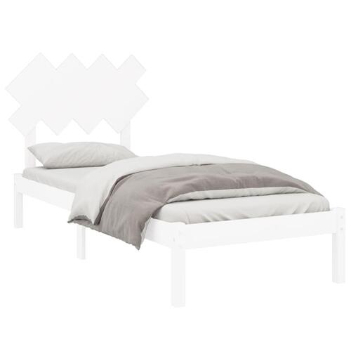 Sengeramme 90x200 cm massivt træ hvid