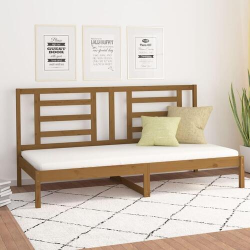 Daybed 90x200 cm massivt fyrretræ gyldenbrun