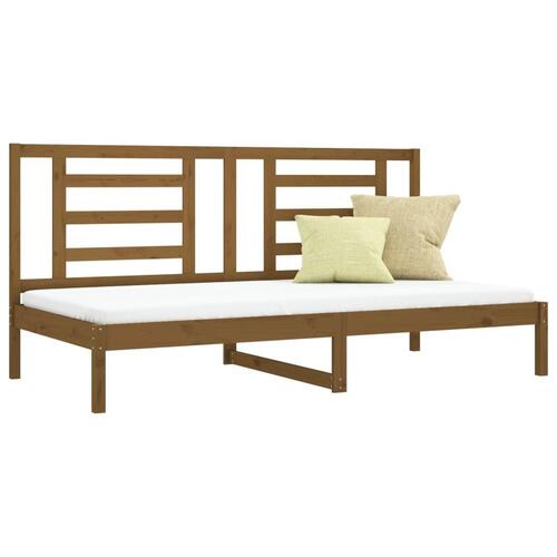 Daybed 90x200 cm massivt fyrretræ gyldenbrun