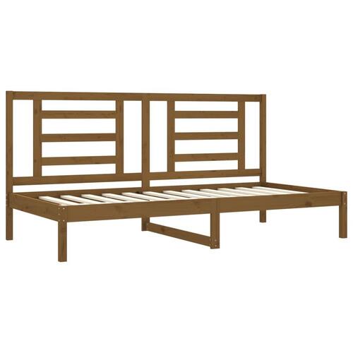 Daybed 90x200 cm massivt fyrretræ gyldenbrun
