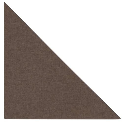 Vægpaneler 12 stk. 30x30 cm 0,54 m² stof brun