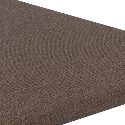 Vægpaneler 12 stk. 30x30 cm 0,54 m² stof brun