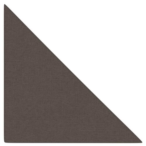 Vægpaneler 12 stk. 30x30 cm 0,54 m² stof gråbrun