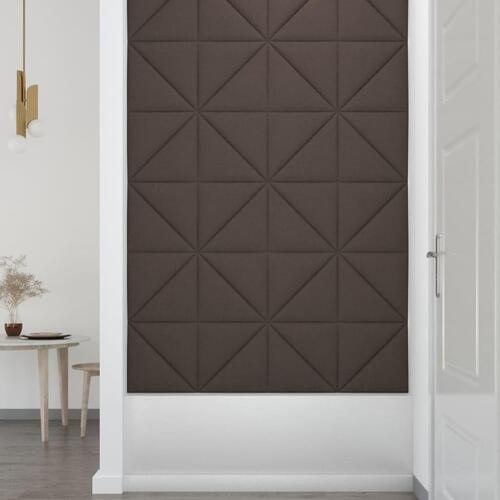 Vægpaneler 12 stk. 30x30 cm 0,54 m² stof gråbrun