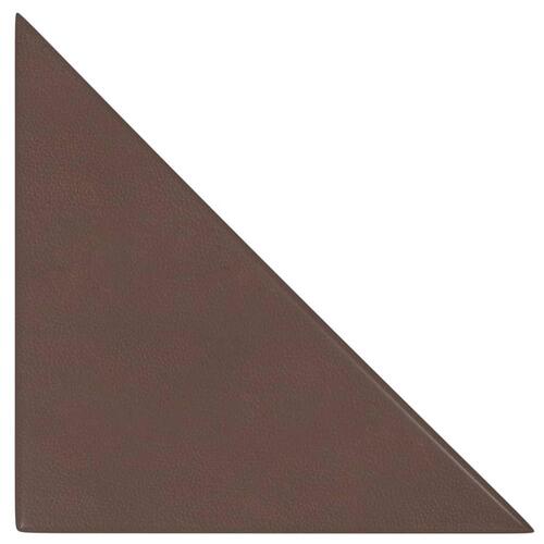 Vægpaneler 12 stk. 30x30 cm 0,54 m² kunstlæder brun