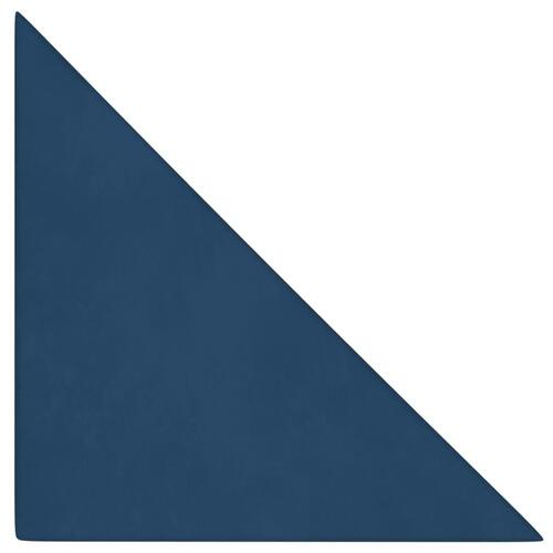 Vægpaneler 12 stk. 30x30 cm 0,54 m² fløjl blå
