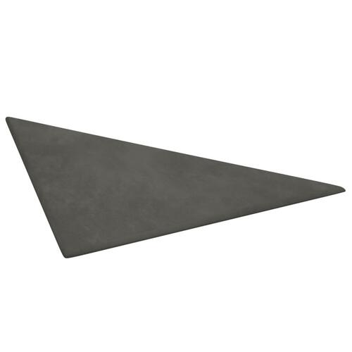 Vægpaneler 12 stk. 30x30 cm 0,54 m² fløjl mørkegrå