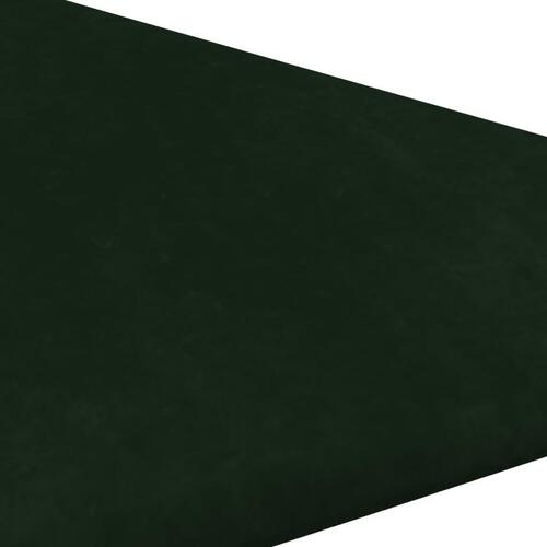 Vægpaneler 12 stk. 30x30 cm 0,54 m² fløjl mørkegrøn
