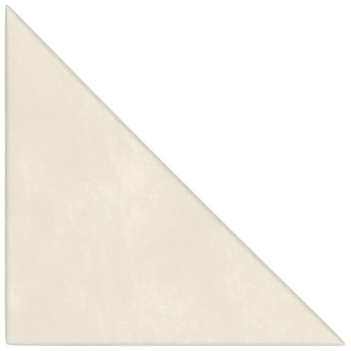 Vægpaneler 12 stk. 30x30 cm 0,54 m² fløjl cremefarvet