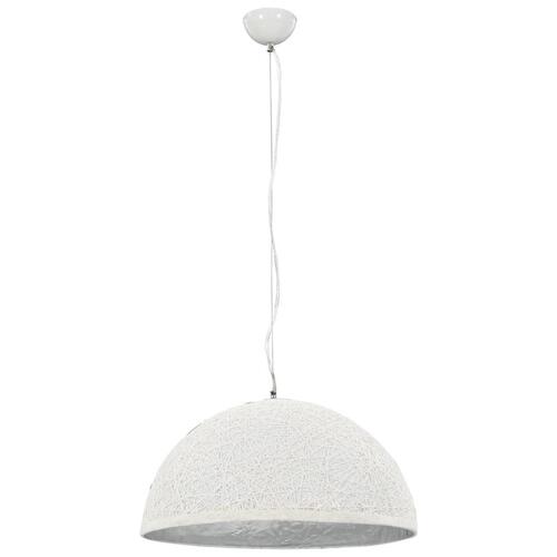 Pendellampe Ø 50 cm E27 hvid og sølvfarvet