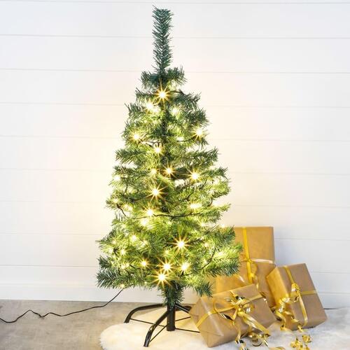 HI juletræ med metalfod 90 cm grøn
