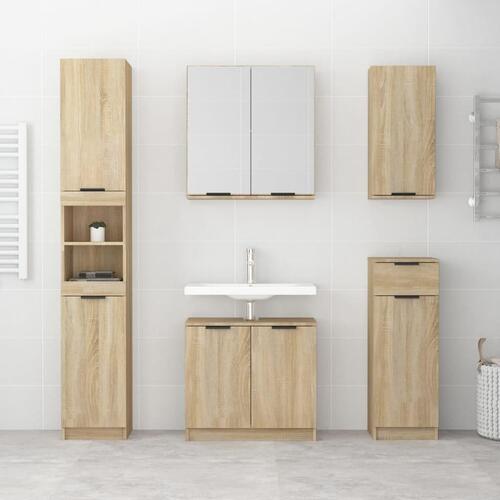 Væghængt badeværelsesskab 32x20x67 cm sonoma-eg