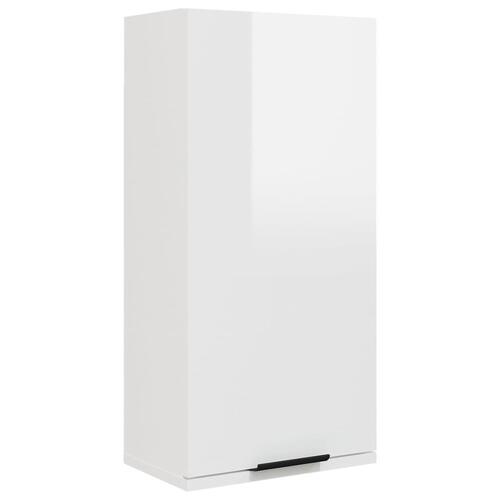 Væghængt badeværelsesskab 32x20x67 cm hvid højglans