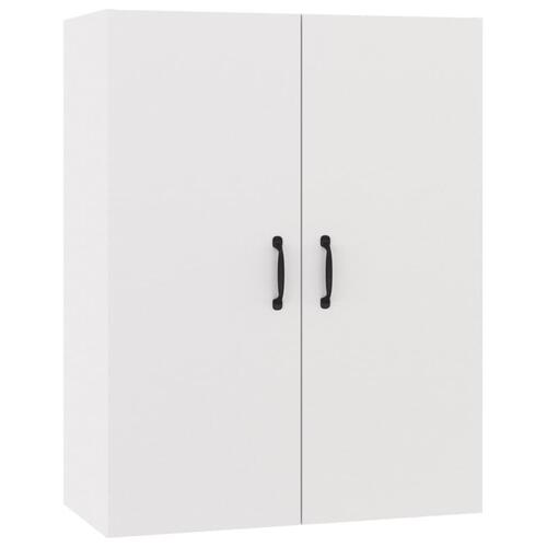 Vægskab 69,5x34x90 cm konstrueret træ hvid