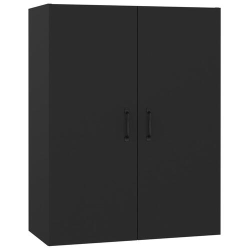 Vægskab 69,5x34x90 cm konstrueret træ sort