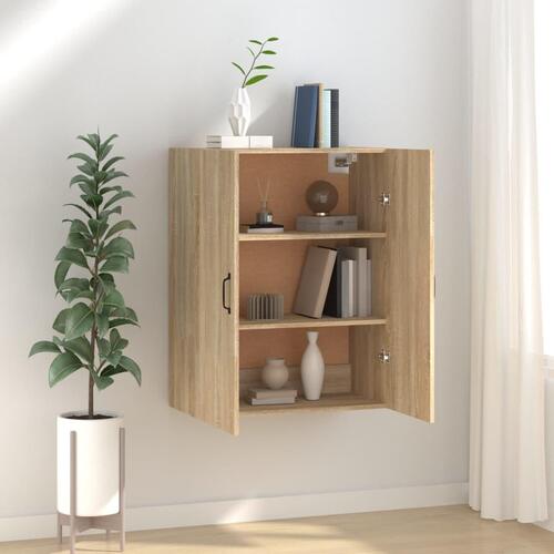 Vægskab 69,5x34x90 cm konstrueret træ sonoma-eg