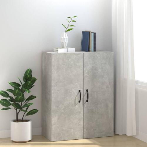 Vægskab 69,5x34x90 cm konstrueret træ betongrå